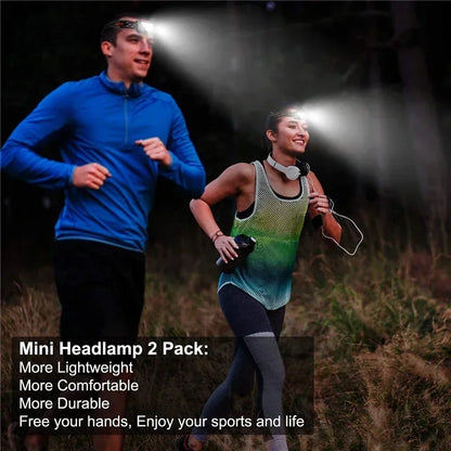 USB Rechargeable LED Sensor Headlamp Built-in Battery Head Flashlight Headlight Led Head Torch Camping Fishing Search Light