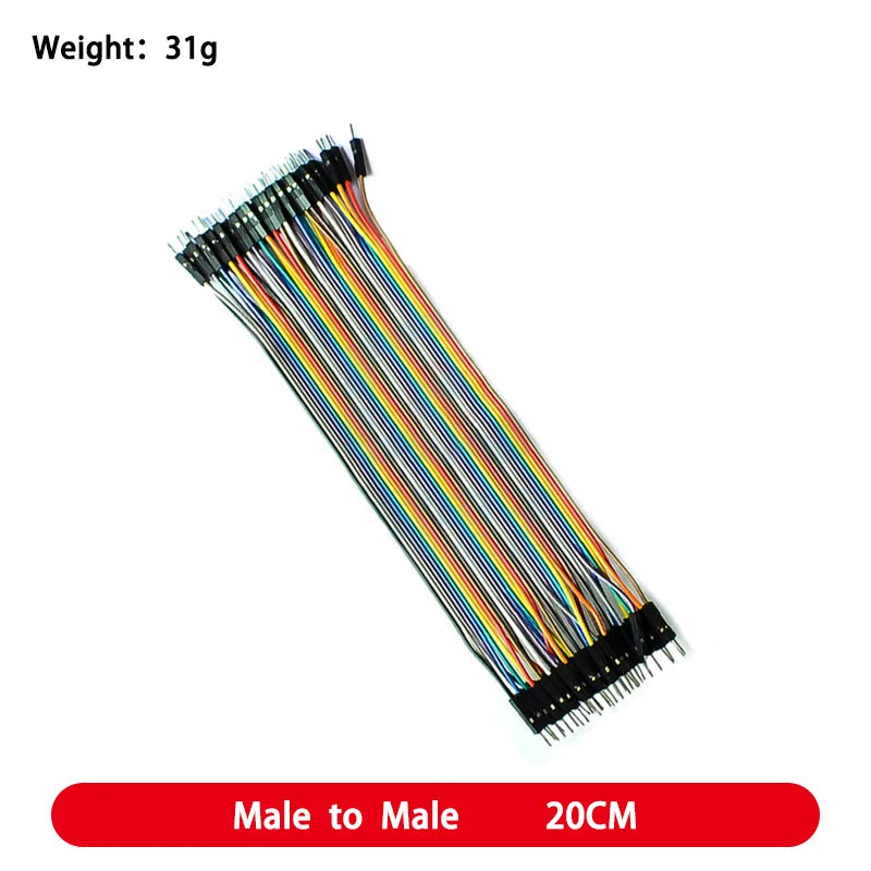 DuPont Jumper Wires Female to Female, Male to Female, and Male to Male