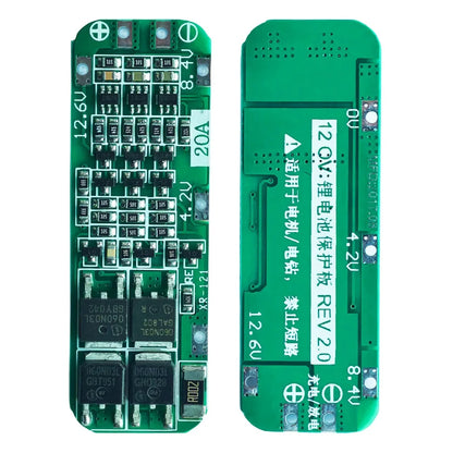 3S 20A Lithium Battery BMS Protection Board 3.6V-12.6V for 18650 Li-ion Cells and Drill Motors