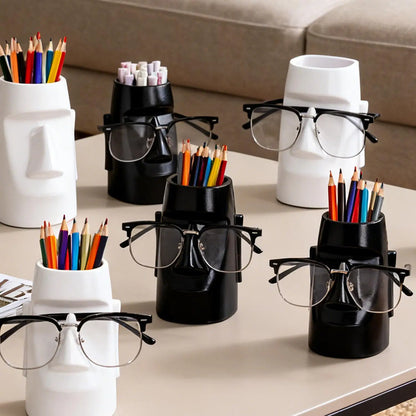 Face Shape Makeup Brush Holder Human Body Art Styling Makeup Storage Box Portable Multifunctional Organizer