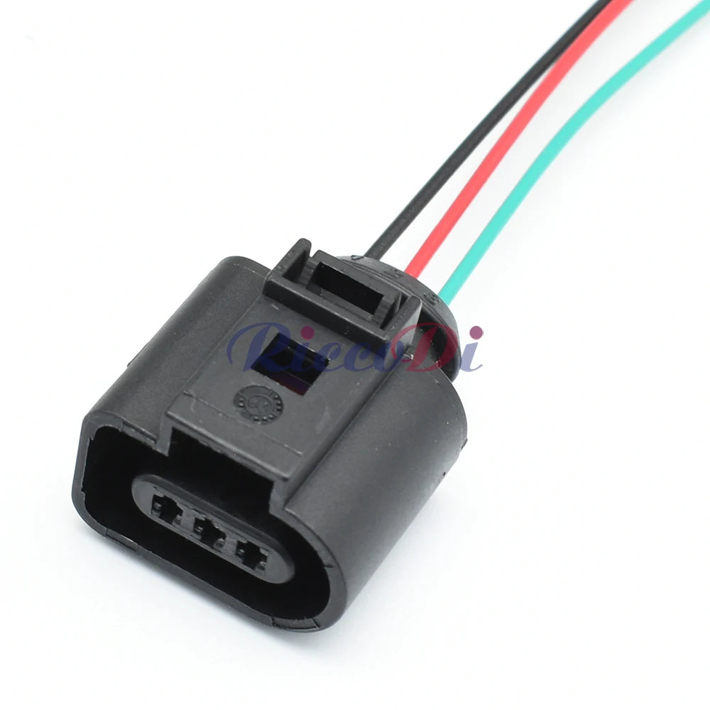 3-Pin Waterproof Electrical Wire Connector 1J0973703 Temp Sensor Socket Plug for AUDI A4 A6 AVK VW Automotive