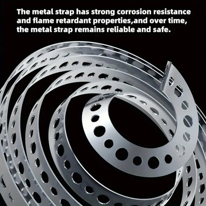 Galvanized Pipe Hanger Strap with Hole Heavy Duty Flexible Metal Strap for Pipe Support Hanging Home Renovation Hardware Tools
