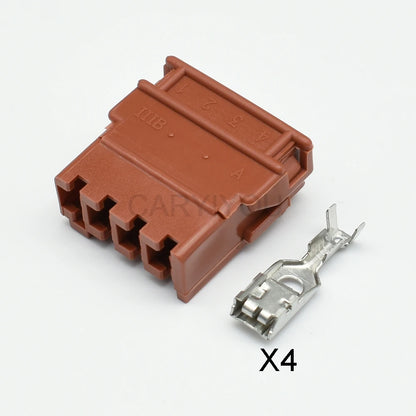 4 Pin 4.8mm Series Brown Wire Car Electrical Connector DJ7041-4.8-11/21 With Terminal for VW Audi Toyota Nissan
