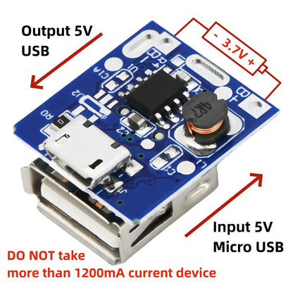 3-5PCS 5V 1A Boost Step Up Power Module Lithium LiPo Battery Charging Protection Board LED Display USB for DIY Charger 134N3P