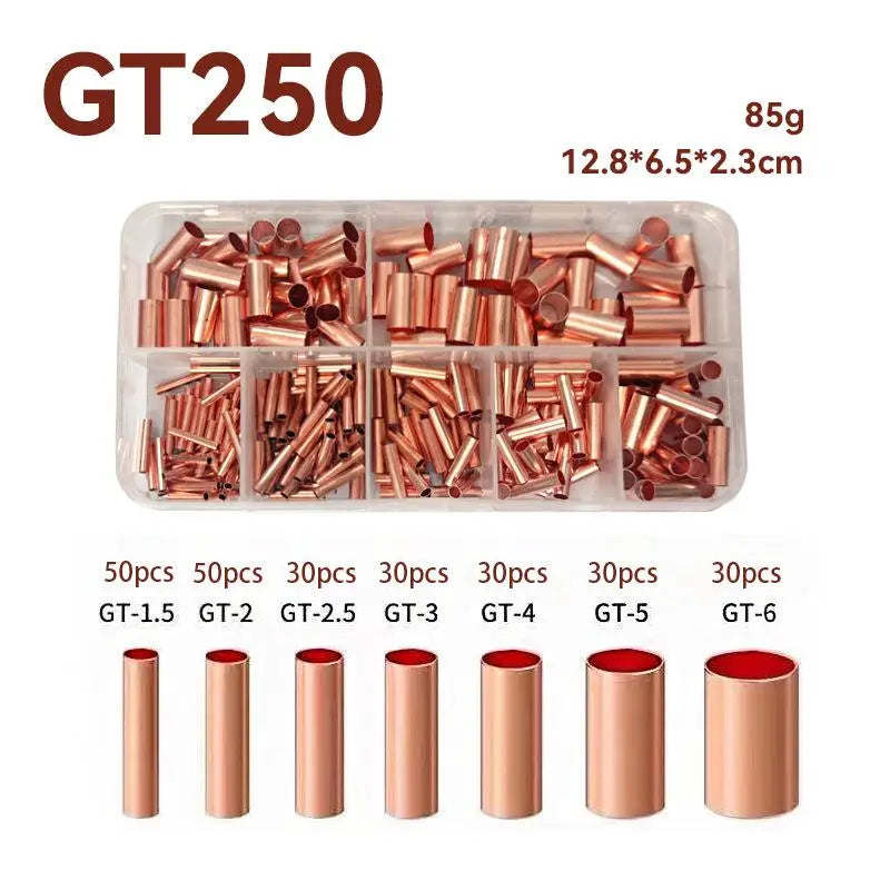 Non-Insulated Butt Terminal Assortment Kit Copper Crimp Connector