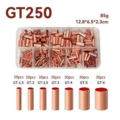 Non-Insulated Butt Terminal Assortment Kit Copper Crimp Connector