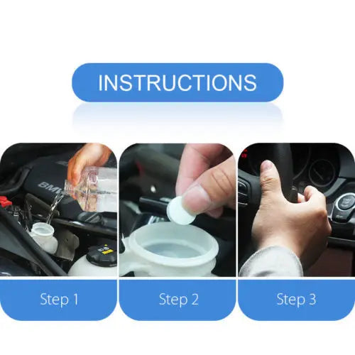 100/10pcs Car Glass water Cleaner Effervescent Tablet Auto Window Solid Cleaning Automobile Car Glass Wiper Washing Tablets
