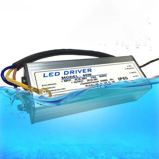 LED Driver Power Supply 10W-60W 300-1800MA Floodlight Transformer Waterproof 44*25*21Mm Overload Protection Electronic Component