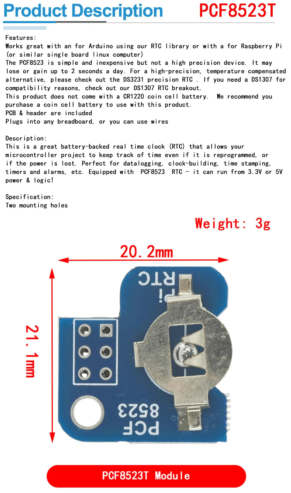PCF8563 DS3231 DS1302 I2C Precision RTC Real-Time Clock Memory Module for Arduino