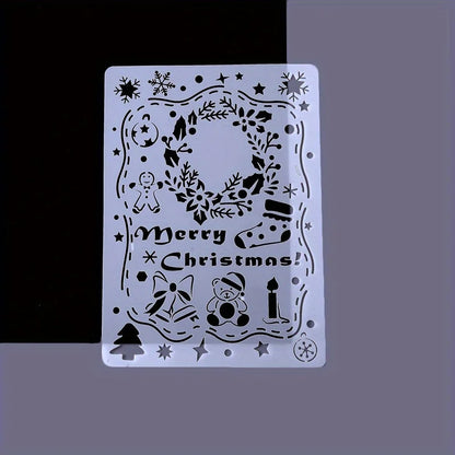 A4 5pcs/set  DIY Painting Template Wall Stencil Airbrush Scrapbook Coloring Embossing Album Diary Christmas Drawing Copy Templat