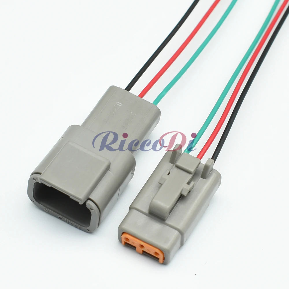 3 Pin Deutsch DTM Connector ATM04-3P ATM06-3S DTM06-3S DTM04-3P Grey Waterproof