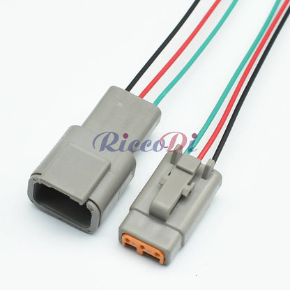 3 Pin Deutsch DTM Connector ATM04-3P ATM06-3S DTM06-3S DTM04-3P Grey Waterproof