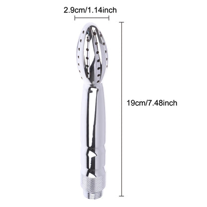 Aluminum Alloy Silver Bidet Anal Enema Shower Head Anus Cleaning Wash Douche Portable Sprayer Thread
