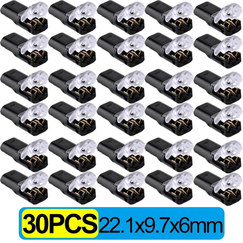 100x Waterproof Plug Wire Connector 2 Pin Way Cable Plug Car Electric Wire Snap Connectors Strip Terminal Connection Wholesale
