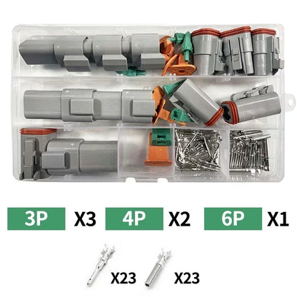 Deutsch DT Series Connector Combo Kit | DT04 / DT06 | 2–12 Pin Sealed Waterproof | 16–20AWG Terminals | Carrying Case