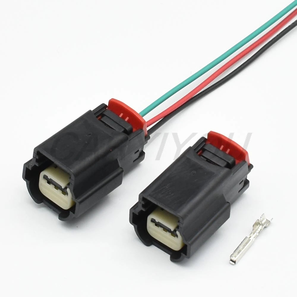 3 Pin Car Reversing Radar Sensor Female Connector Plug DJ70330A-1-21 Automotive Parking Sensor Socket