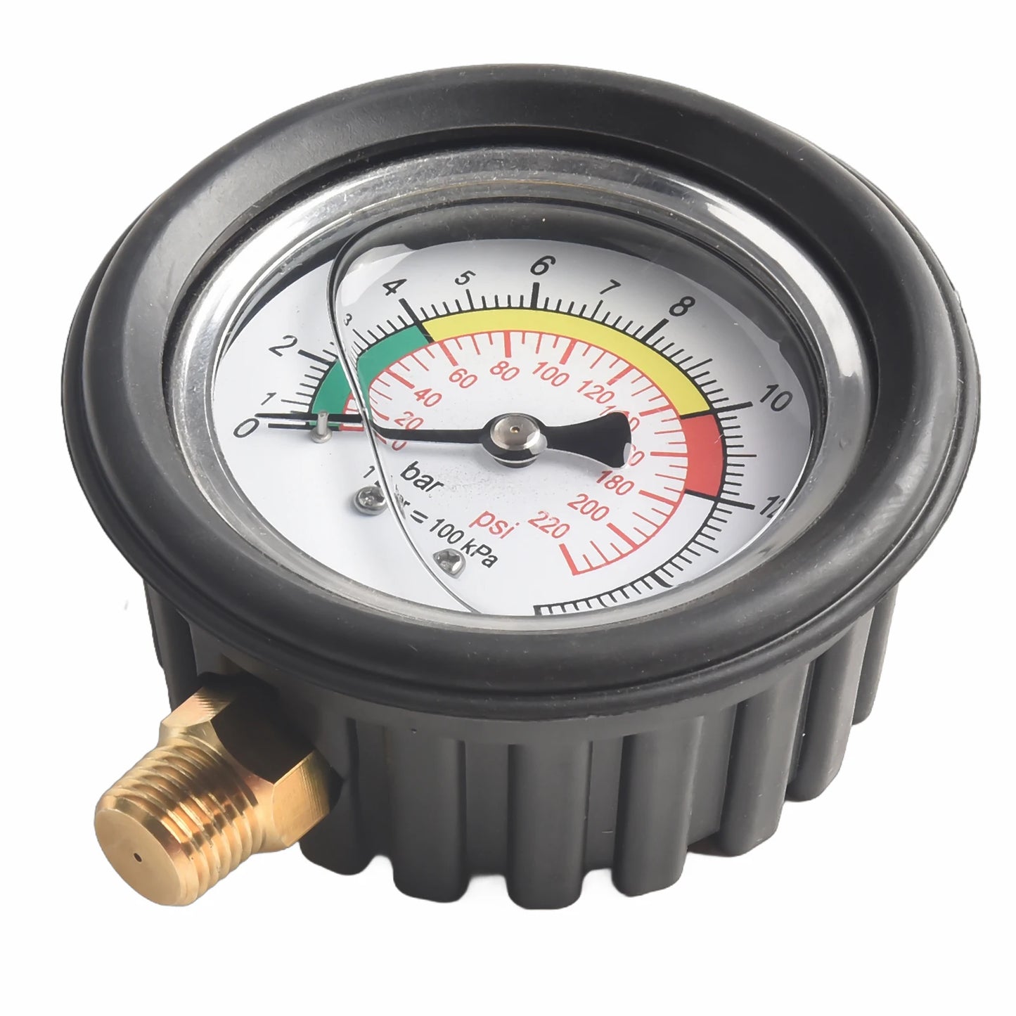 0–220psi Car Tire Air Pressure Gauge for Inflator Pump, Tire Repair Tool with 11mm & 13mm Thread Diameter