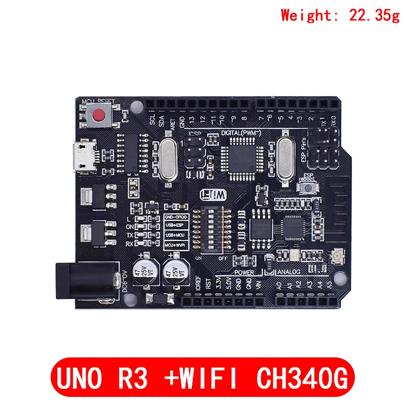 UNO R3 + WiFi ATmega328P ESP8266 Development Board with 32Mb Memory USB-TTL CH340G for Arduino