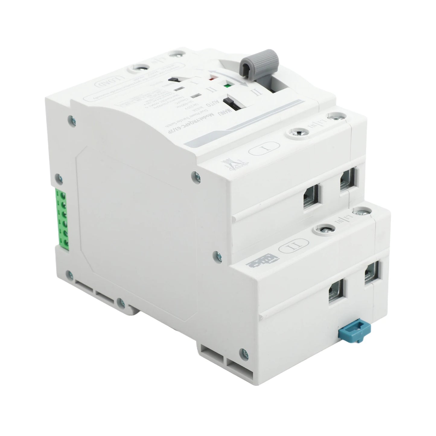 Dual Power Electrical Transfer Switch for ATS 2P 63A 220V Designed for Generator Use to Automatically Manage Power Sources