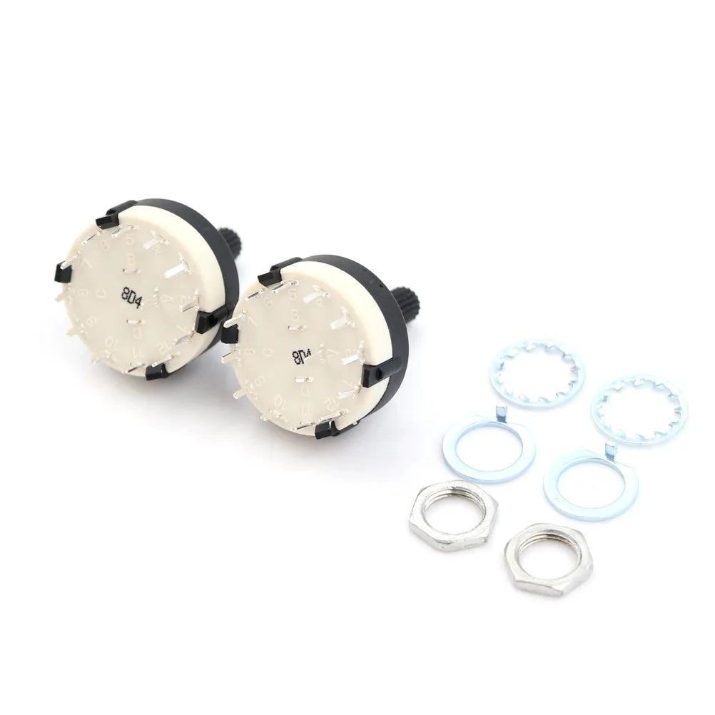 2pcs RS26 1 Pole Position 12 Selectable Band Rotary Channel Selector Switch