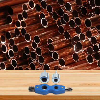 4-in-1 Battery Brush Copper Pipe Cleaner Welding Preparation High Torque Resistance Interchangeable Brush Heads For Copper Pipes