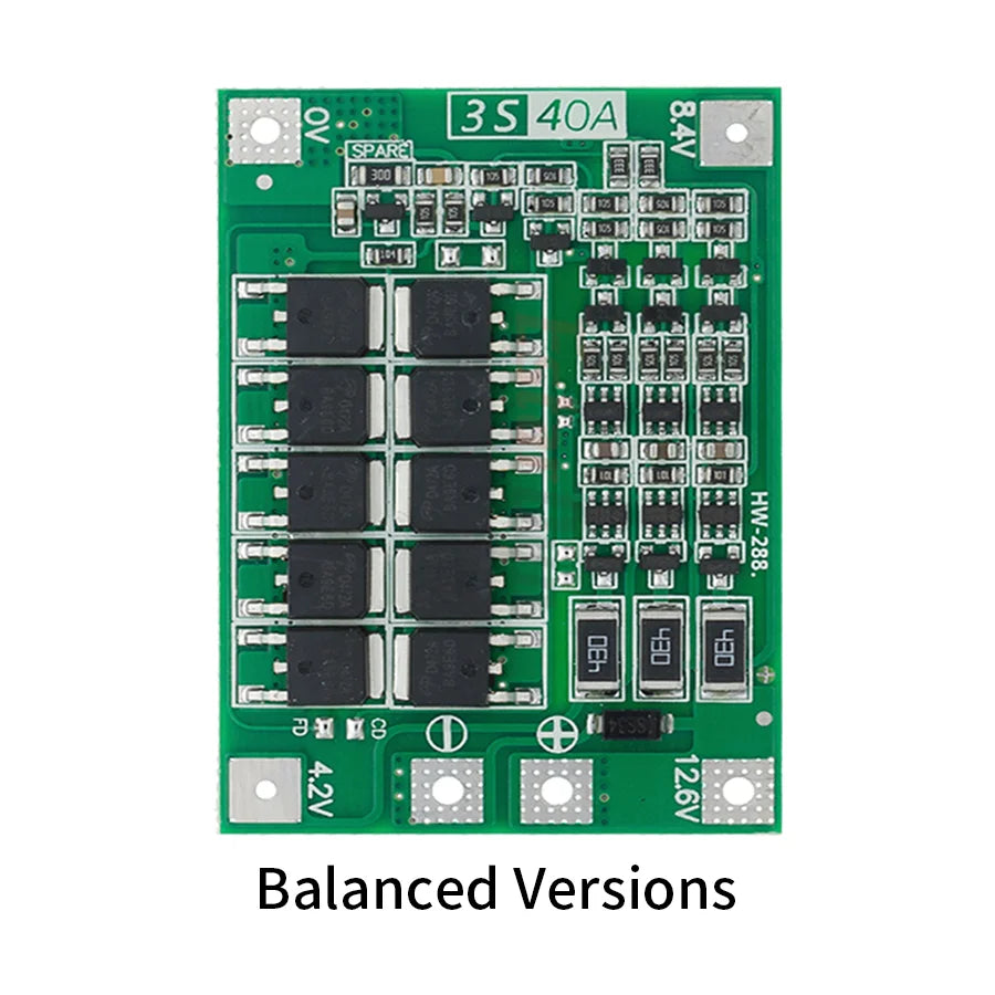 Li-ion Battery Protection Board 40A BMS for 18650 Cells ¨C Enhanced Balanced Version for DIY and Power Tools
