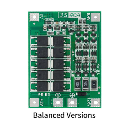 Li-ion Battery Protection Board 40A BMS for 18650 Cells ¨C Enhanced Balanced Version for DIY and Power Tools