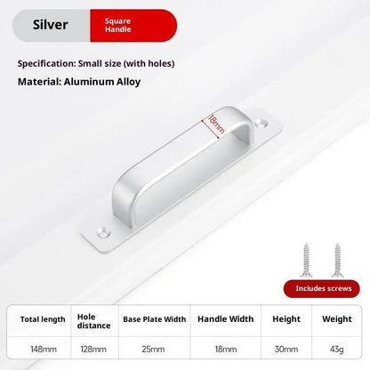 Drill-free Aluminum Handle for Sliding Door Window Drawer Bathroom Push-Pull