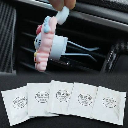 Car Solid Perfume Tablets Air Vent Perfume Refill 5 Flavor Air Freshener Car Interior  Perfume Diffuser Tablet Accessories