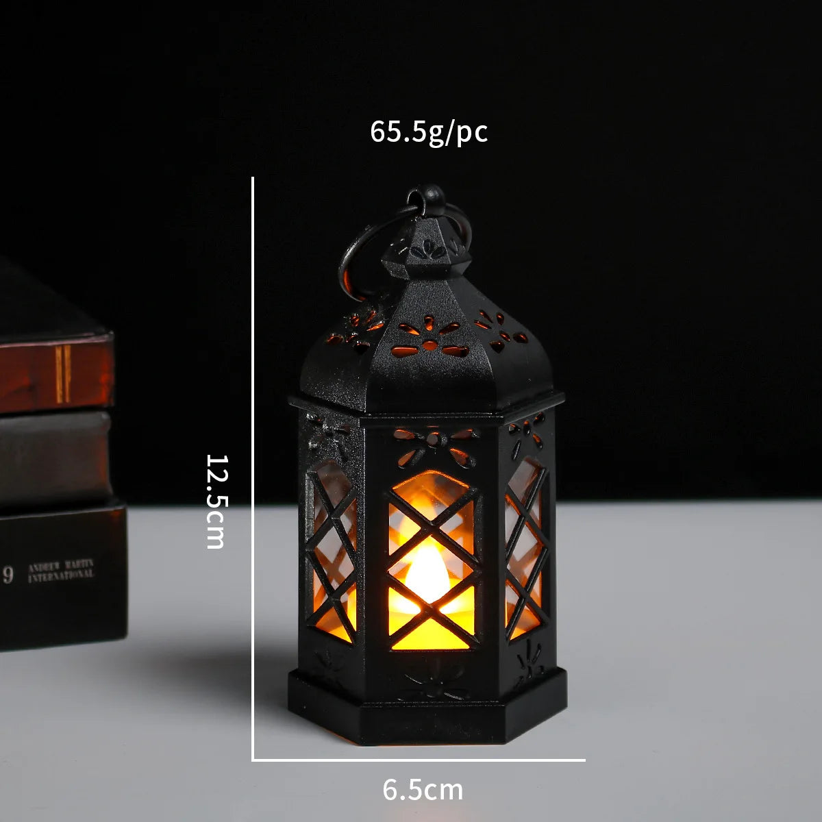 Led Electronic Candle Light Hexagonal Wind Light Portable Handheld Small Lantern Small Night Light Decorative Ornament