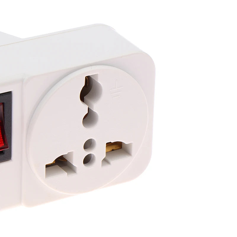 UK/EU Plug Adapter with Switch Universal Extension Socket 10A 250V
