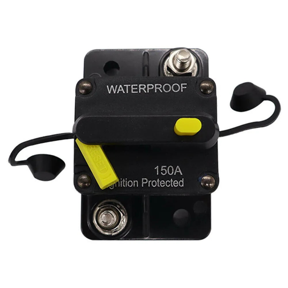Car Circuit Breaker Fuse Reset 30–300A 12V–48V DC, Waterproof Auto and Boat Electrical Switch