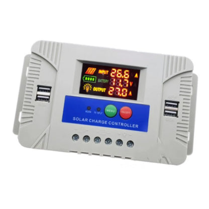 Solar Charge Controller with LCD Display 20A Compatible with Acid and Lithium Batteries for Efficient Charging