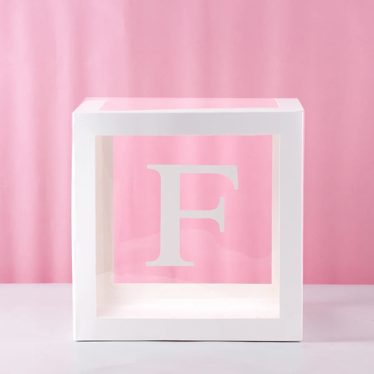 27/25cm Custom Transparent Letter Box A-Z Baby Shower Girl 1st Birthday Party Decoration Kids Wedding Birthday Balloon DIY Box