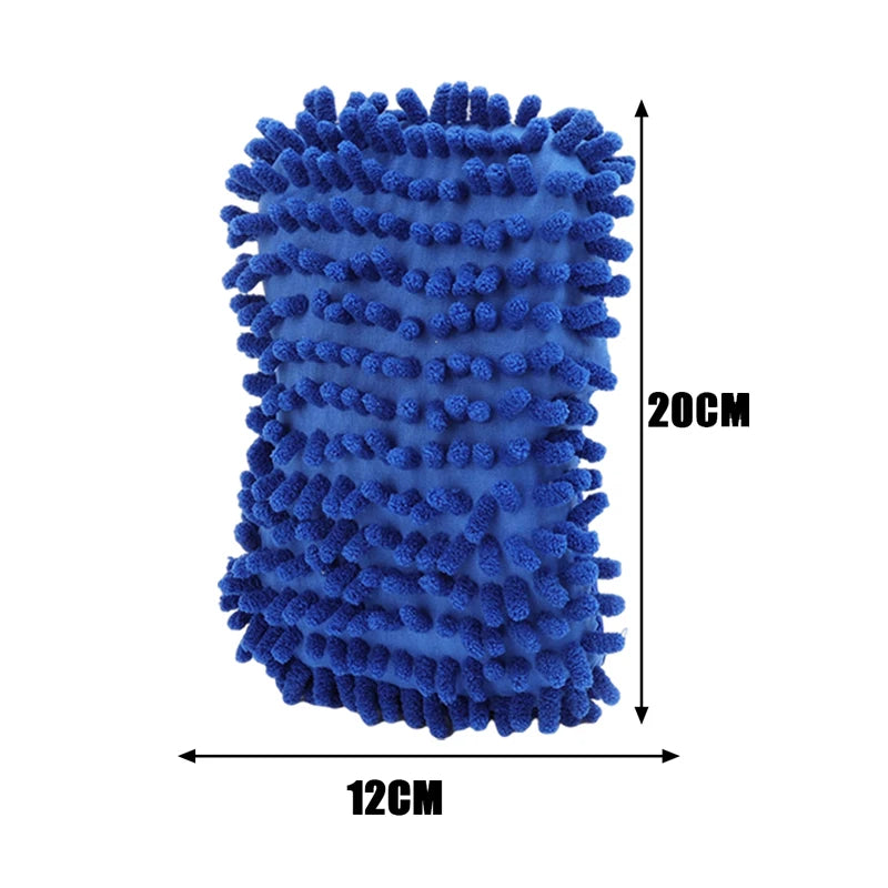 Car Wash Microfiber Chenille Car Wash Sponge Care Washing Brush Pad Washing Towel Auto Gloves Styling Accessories Gadget
