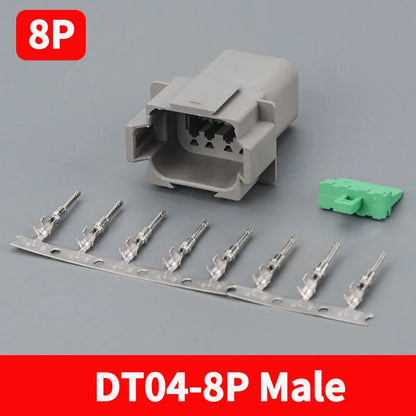 Deutsch DT 8-Pin Waterproof Connector Set DT04-8P DT06-8S 16-22AWG Male Female