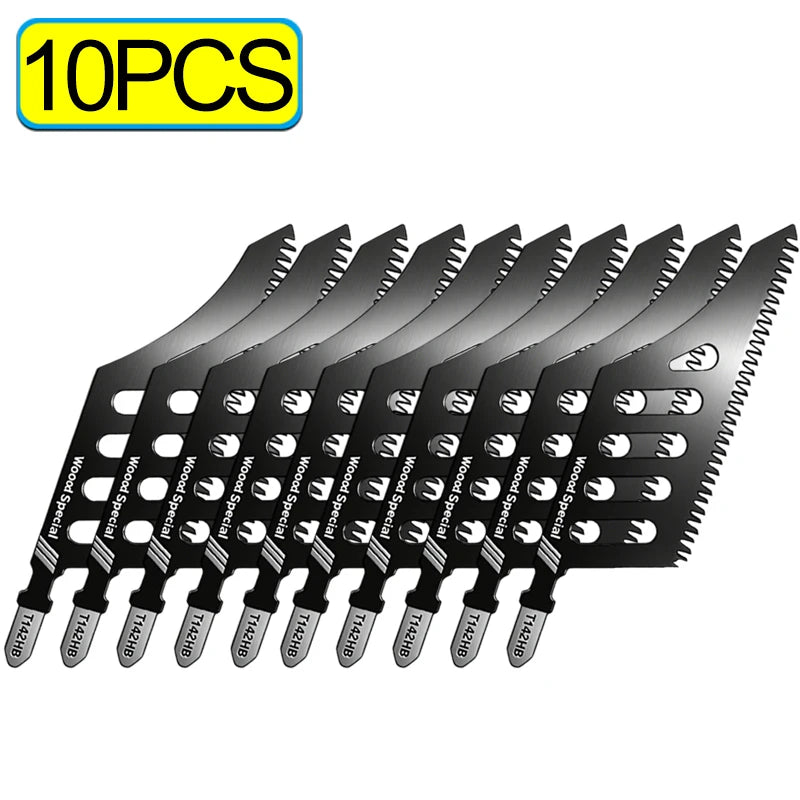 T142HB Jigsaw Blades Extra Long Heavy Duty Scroll Saw Blades T-Shank Professional Woodworking Aluminum Cutting Tool Accessories