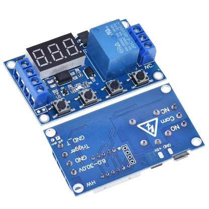 6-30V Relay Module with Power-Off Delay, Trigger & Timing Circuit, USB Interface
