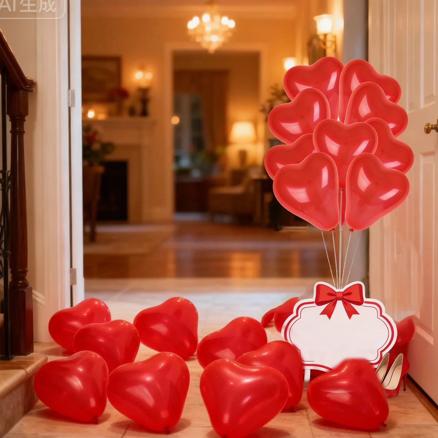 10 Inch Heart Shaped Balloon Valentine Day Latex Red Heart Love Inflatable Balloons for Wedding Party Anniversary Decor Supplies