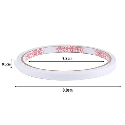 10/1Rolls Double Sided Adhesive Tape 8M Ultrathin White Strong Tape Sticker for Home Office Craft Double Sided Tape Sticky Paper