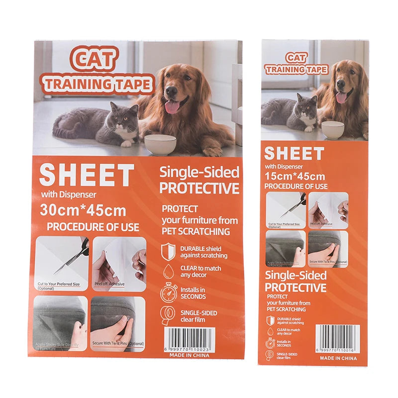 PVC Sofa Clear Waterproof Tape Furniture Guard Transparent Self-Adhesive Cats From Scratching Furniture Protectors Tape