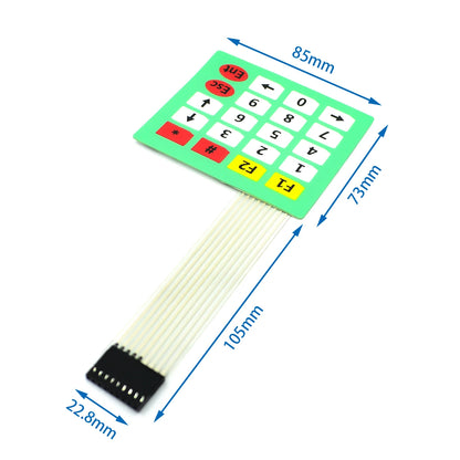 Extra-Large Matrix Membrane Keypad for MCU Expansion (4×4, 1×4, 3×4, 4×5)