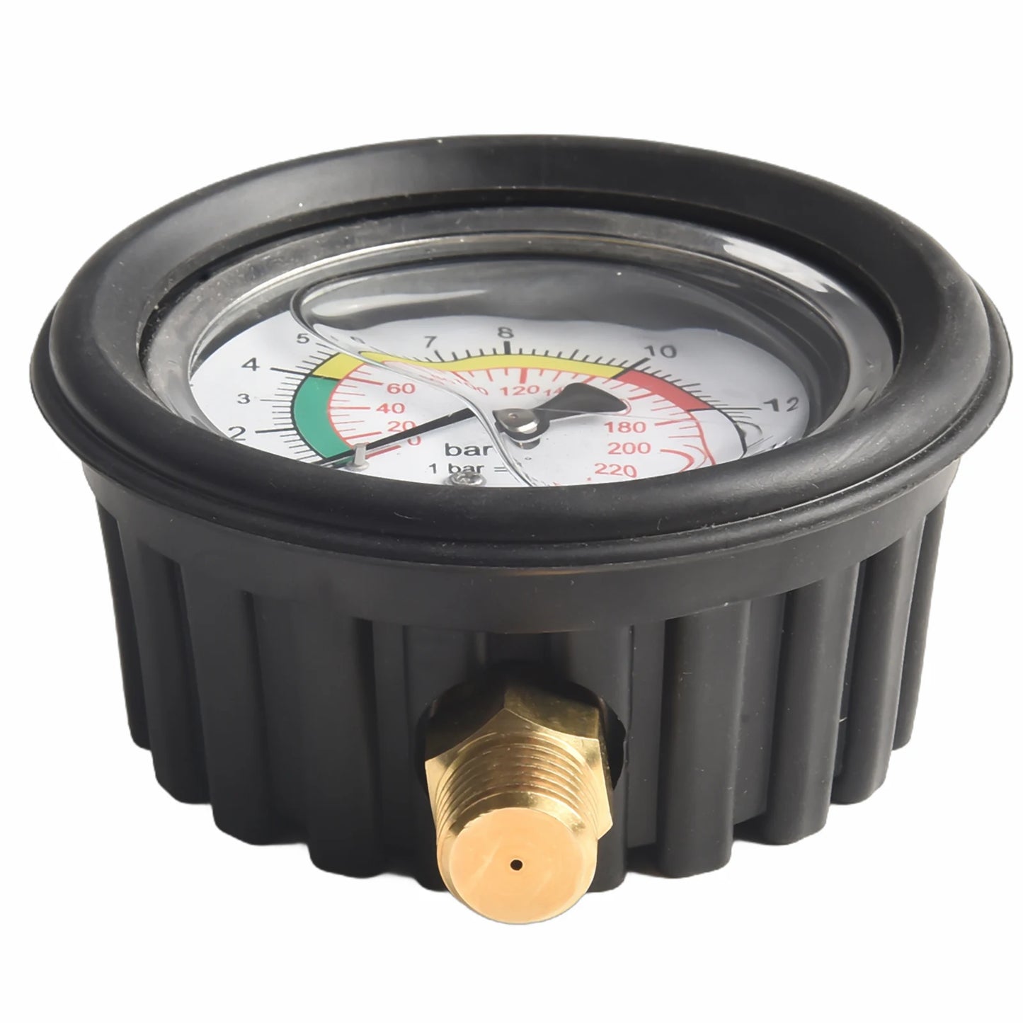 0–220psi Car Tire Air Pressure Gauge for Inflator Pump, Tire Repair Tool with 11mm & 13mm Thread Diameter