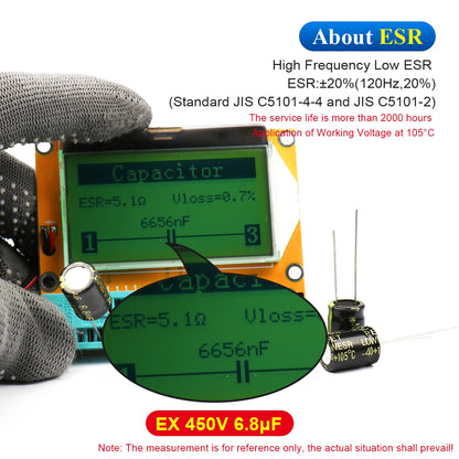 Aluminum Electrolytic Capacitor 450V 6.8uF High Frequency Low ESR Low Resistance
