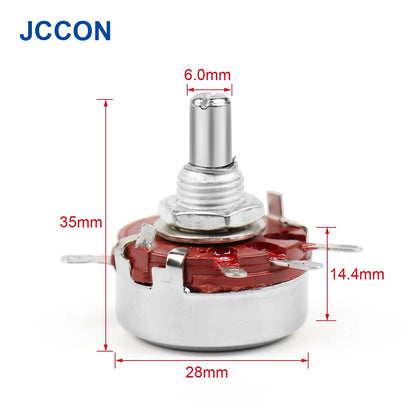 WTH118-1A 2W Single-Turn Carbon Film Potentiometer Rotary Switch 1K–1M