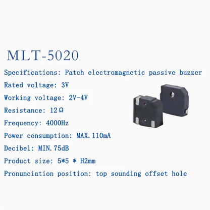 Active and Passive Electromagnetic Patch Buzzers MLT-4020 MLT-5018 MLT-5020 MLT-5030 5525 7525 8530 8540 9025 9032 9045 MLT9650