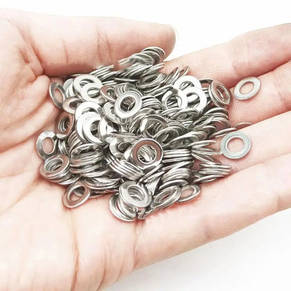 304 Stainless Steel Flat Washers Assortment Kit 910/200pcs — M2 M2.5 M3 M4 M5 M6 M8 M10 M12