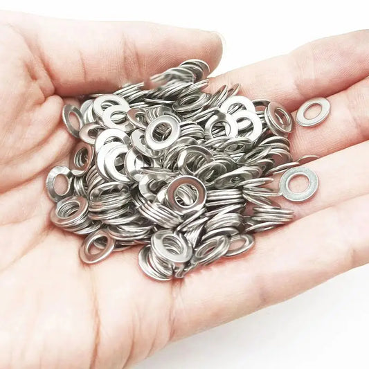 304 Stainless Steel Flat Washers Assortment Kit 910/200pcs — M2 M2.5 M3 M4 M5 M6 M8 M10 M12