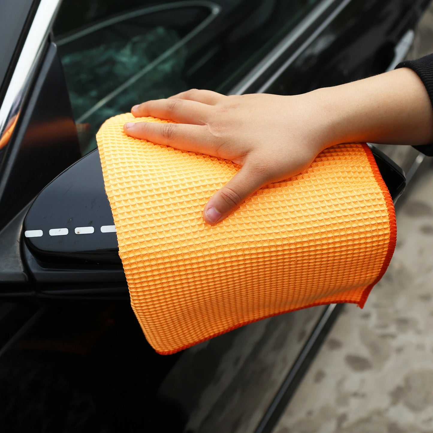 Car Wash Towel Glass Cleaning Water Drying Microfiber Window Clean Wipe Auto Detailing Waffle Weave for Kitchen Bath Home Office