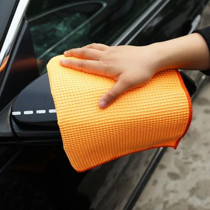 Car Wash Towel Glass Cleaning Water Drying Microfiber Window Clean Wipe Auto Detailing Waffle Weave for Kitchen Bath Home Office